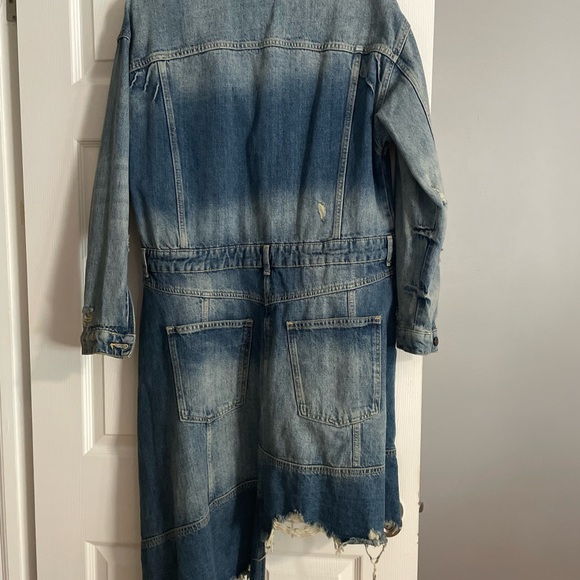 NWT Zara denim asymmetric dress size XL - Picture 3 of 4